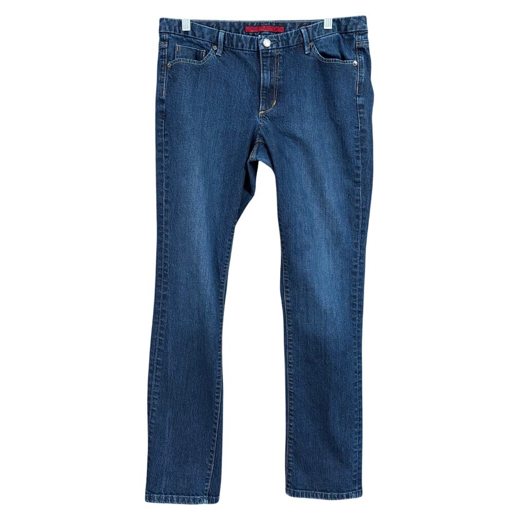 Banana Republic Womens Jeans Blue Denim Straight Leg Mid Rise Stretch 12